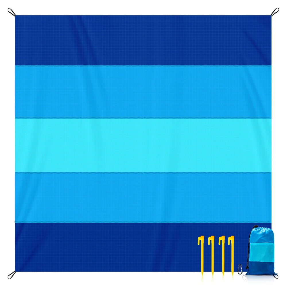 Sand-proof Outdoor Mat This Beach Mat Accommodates 4-6 Adults, Featuring Lightweight Sand Resistance Perfect for Picnics Travel