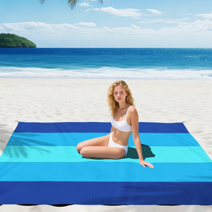 Sand-proof Outdoor Mat This Beach Mat Accommodates 4-6 Adults, Featuring Lightweight Sand Resistance Perfect for Picnics Travel