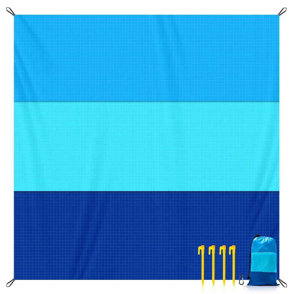 Sand-proof Outdoor Mat This Beach Mat Accommodates 4-6 Adults, Featuring Lightweight Sand Resistance Perfect for Picnics Travel